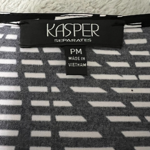 KASPER Drape Neck Sleeveless Top Size PM - Picture 3 of 9